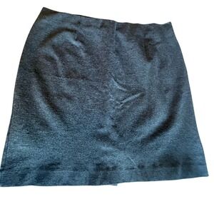 J. Jill Womens Ponte Pencil Skirt Charcoal Gray Heather Size L Stretch Knit